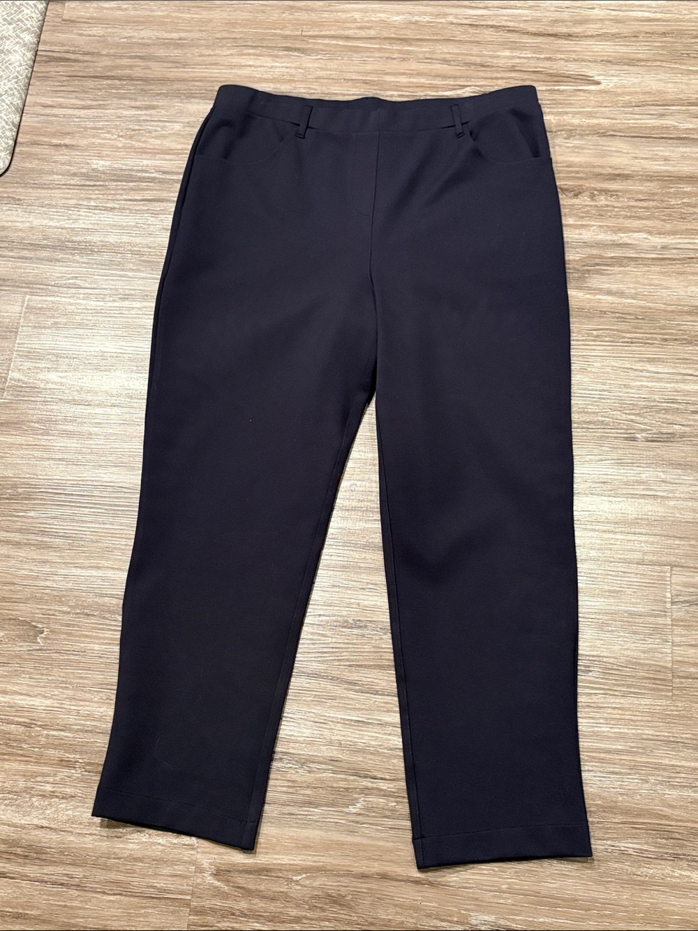 Quince Black Ankle Crop Pull-On Pants